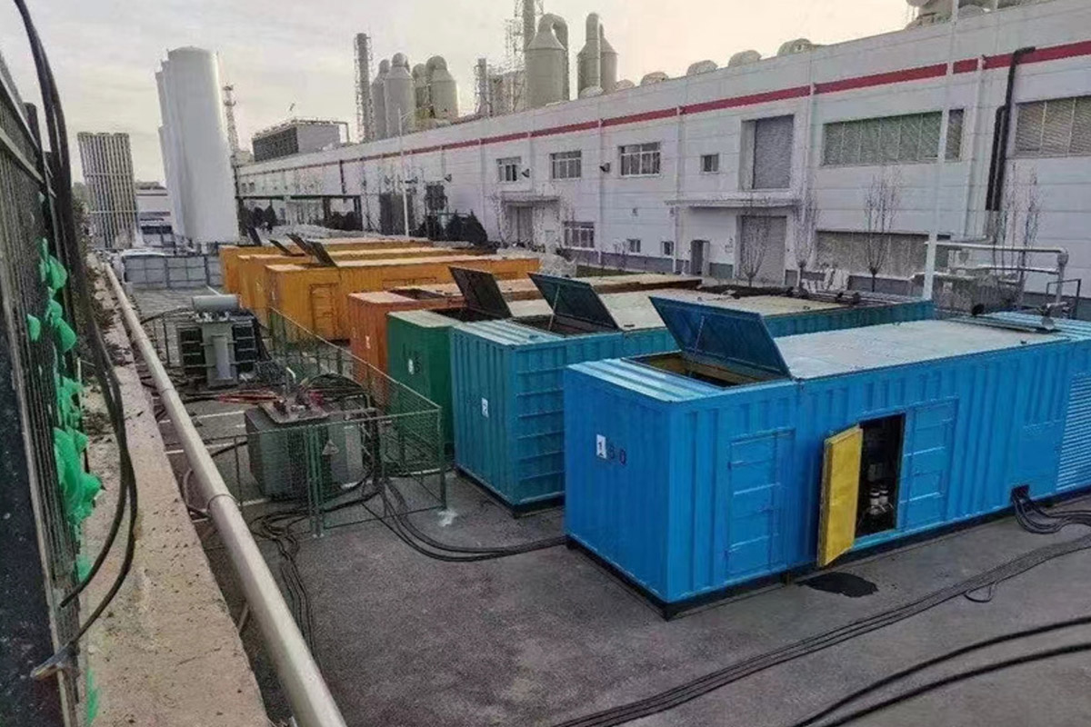 南乐发电机租赁施工现场